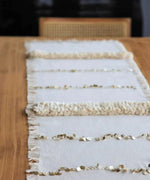 Load image into Gallery viewer, Menara Handmade 40x170 Gold Sequins Boho Table Runner
