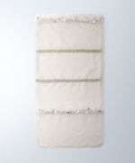 Load image into Gallery viewer, Menara Handmade 40x170 Linen Boho Table Runner Silver Sequins
