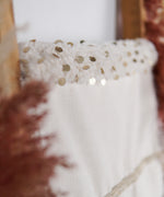 Load image into Gallery viewer, Menara Handmade 40x170 Linen Boho Table Runner Gold Sequins
