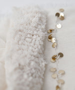 Load image into Gallery viewer, Menara Handmade 40x170 Gold Sequins Linen Boho Table Runner
