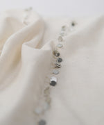 Load image into Gallery viewer, Menara Handmade 40x170 Silver Sequins Linen Boho Table Runner
