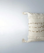 Load image into Gallery viewer, Menara Handmade 50x50 Gold Sequins Linen Boho Pillow Cover
