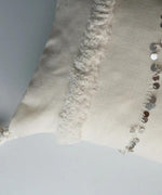 Load image into Gallery viewer, Menara Handmade 50x50 Silver Sequins Linen Boho Pillow Cover
