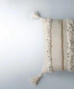 Load image into Gallery viewer, Menara Handmade 40x60 Silver Sequins Linen Throw Pillow Case
