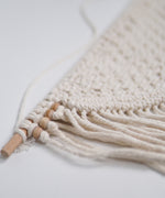 Load image into Gallery viewer, Chellah Handmade Cotton Bohemian Cream Hanging Macrame Wall Art
