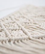 Load image into Gallery viewer, Chellah Handmade Cotton Bohemian Cream Hanging Macrame Wall Art
