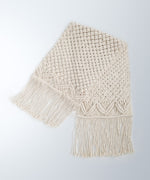 Load image into Gallery viewer, Chellah Macrame Handmade 25x100 Cotton Bohemian Cream Table Runner
