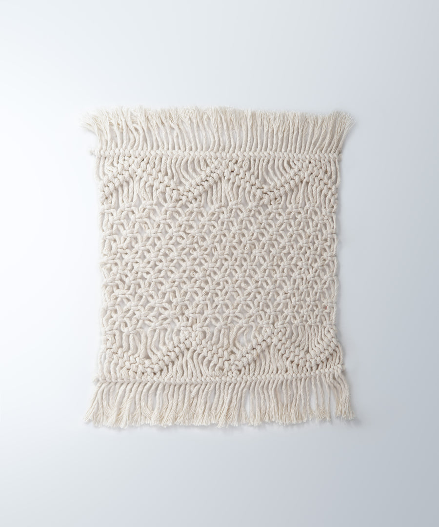 Chellah Macrame Handmade Cream Knitted Placemat