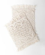 Load image into Gallery viewer, Chellah Macrame Handmade Cream Knitted Placemat
