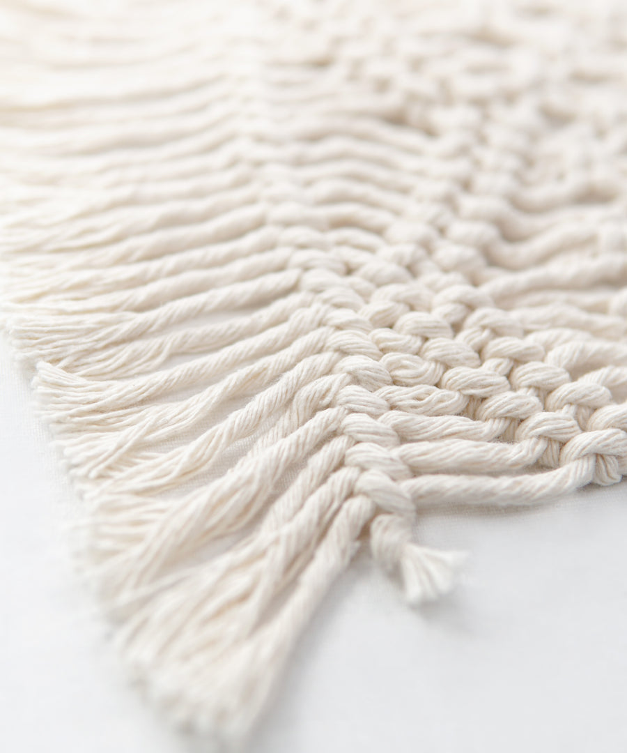 Chellah Macrame Handmade Cream Knitted Placemat