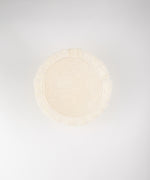 Load image into Gallery viewer, M&#39;Goun Handmade Cotton Cream Fringed Round Placemat
