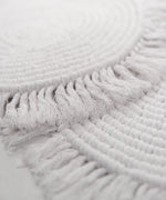 Load image into Gallery viewer, M&#39;Goun Handmade Cotton White Fringed Round Placemat
