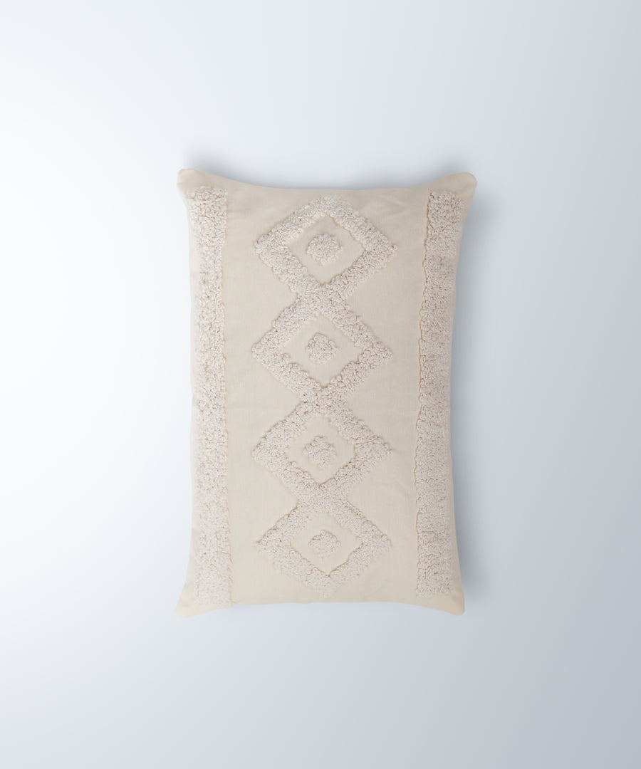 Majorelle Handmade Cotton Rectangle Cream Pillow Case