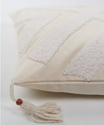 Load image into Gallery viewer, Majorelle Handmade Cotton Cream Square Pillow Case
